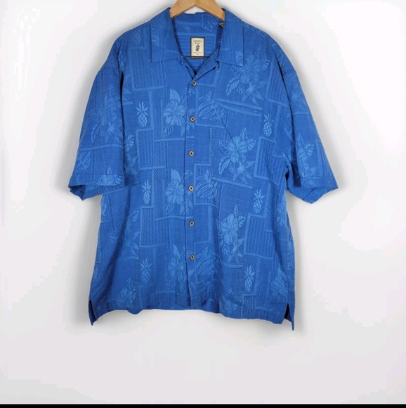 Jamaica Jaxx EUC Men's 100% Silk Button Down Shirt Size XXL Vacation Festival - Picture 1 of 9